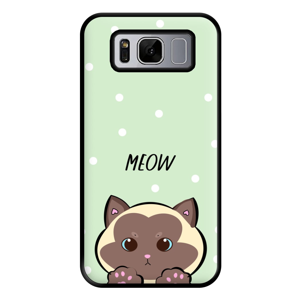 Meow Green - Cats Phone Case for Galaxy S8 Plus