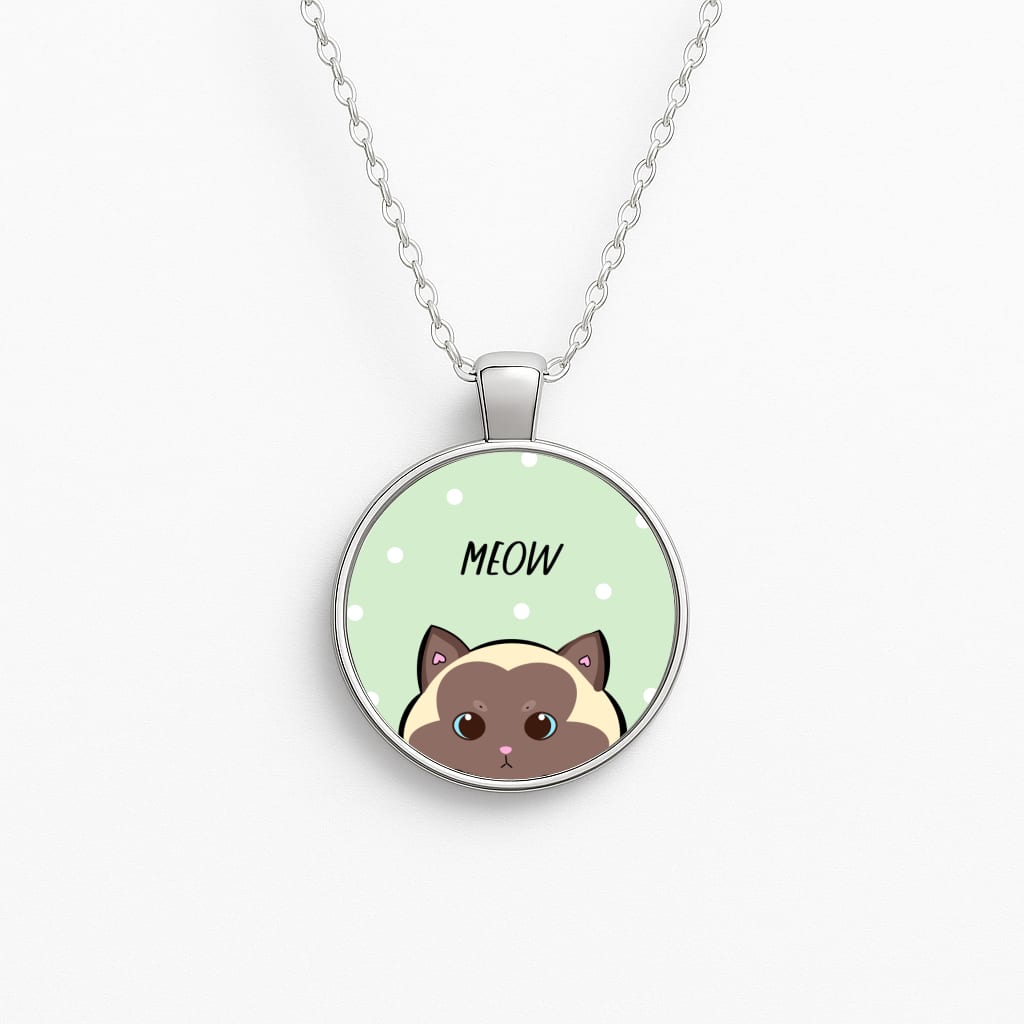 Meow Green - Cats Necklace