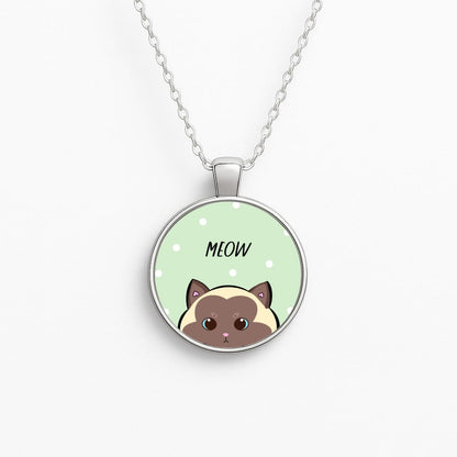 Meow Green - Cats Necklace