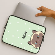 Meow Green - Cats Laptop Sleeve 2