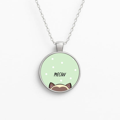 Meow Green - Cats Circle Necklace