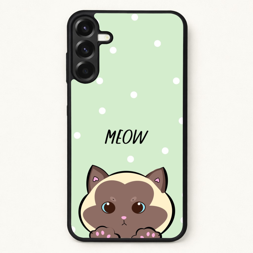 Meow Green - Cats Phone Case for Galaxy A57
