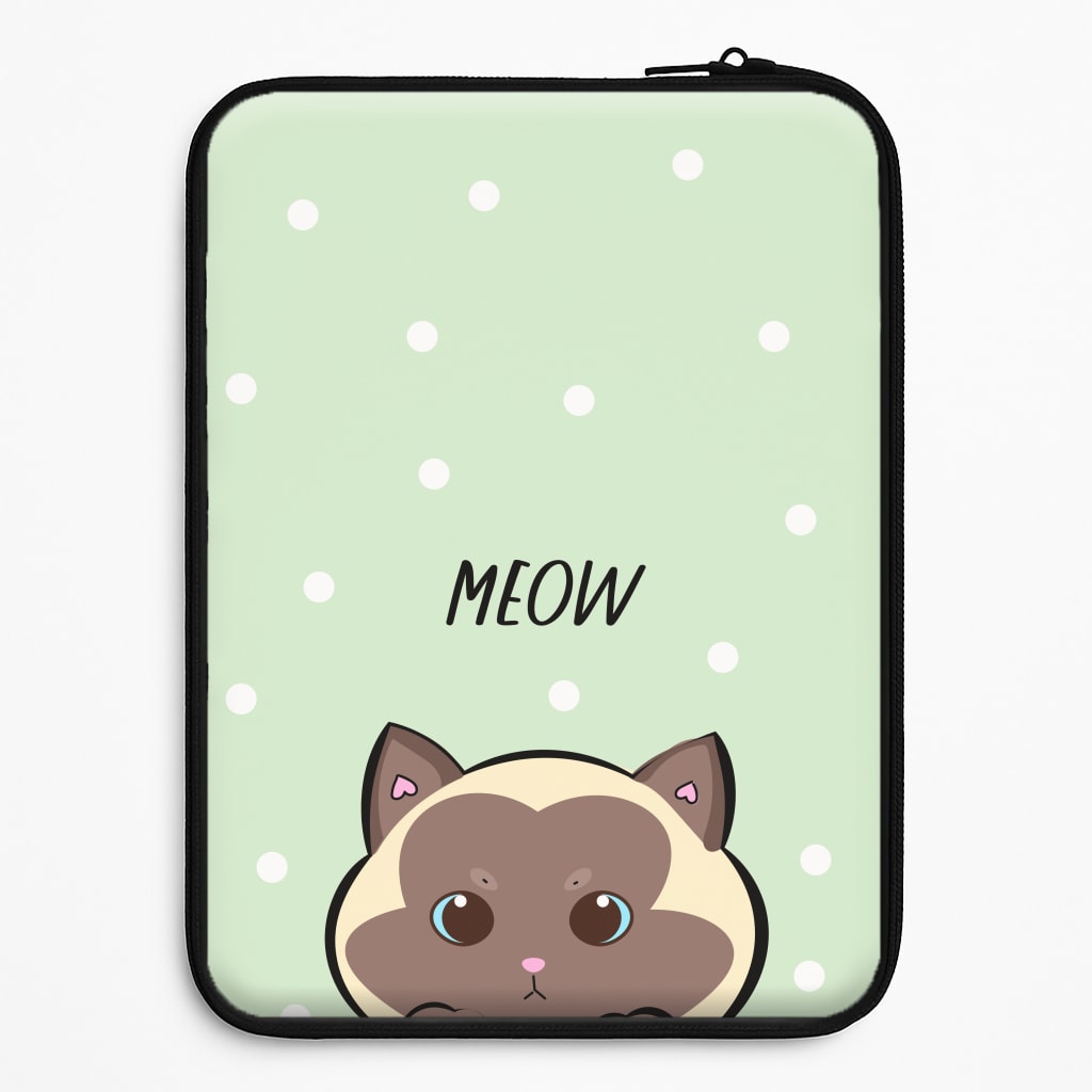 Meow Green - Cats Laptop Sleeve