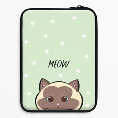 Meow Green - Cats Laptop Sleeve