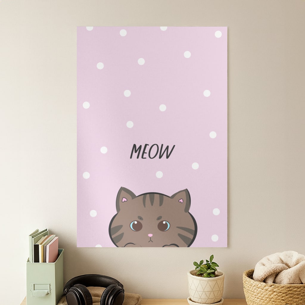 Meow Purple - Cats Poster