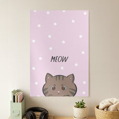 Meow Purple - Cats Poster