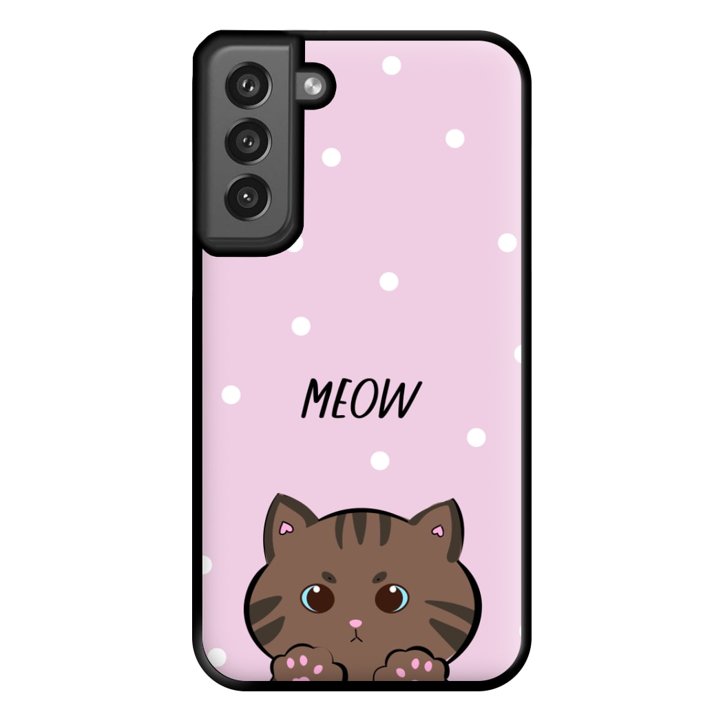 Meow Purple - Cats Phone Case for Galaxy S21FE