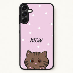 Meow Purple - Cats Phone Case for Galaxy A57