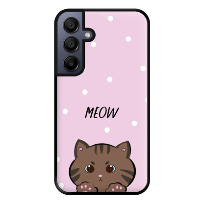 Meow Purple - Cats Phone Case for Galaxy A15