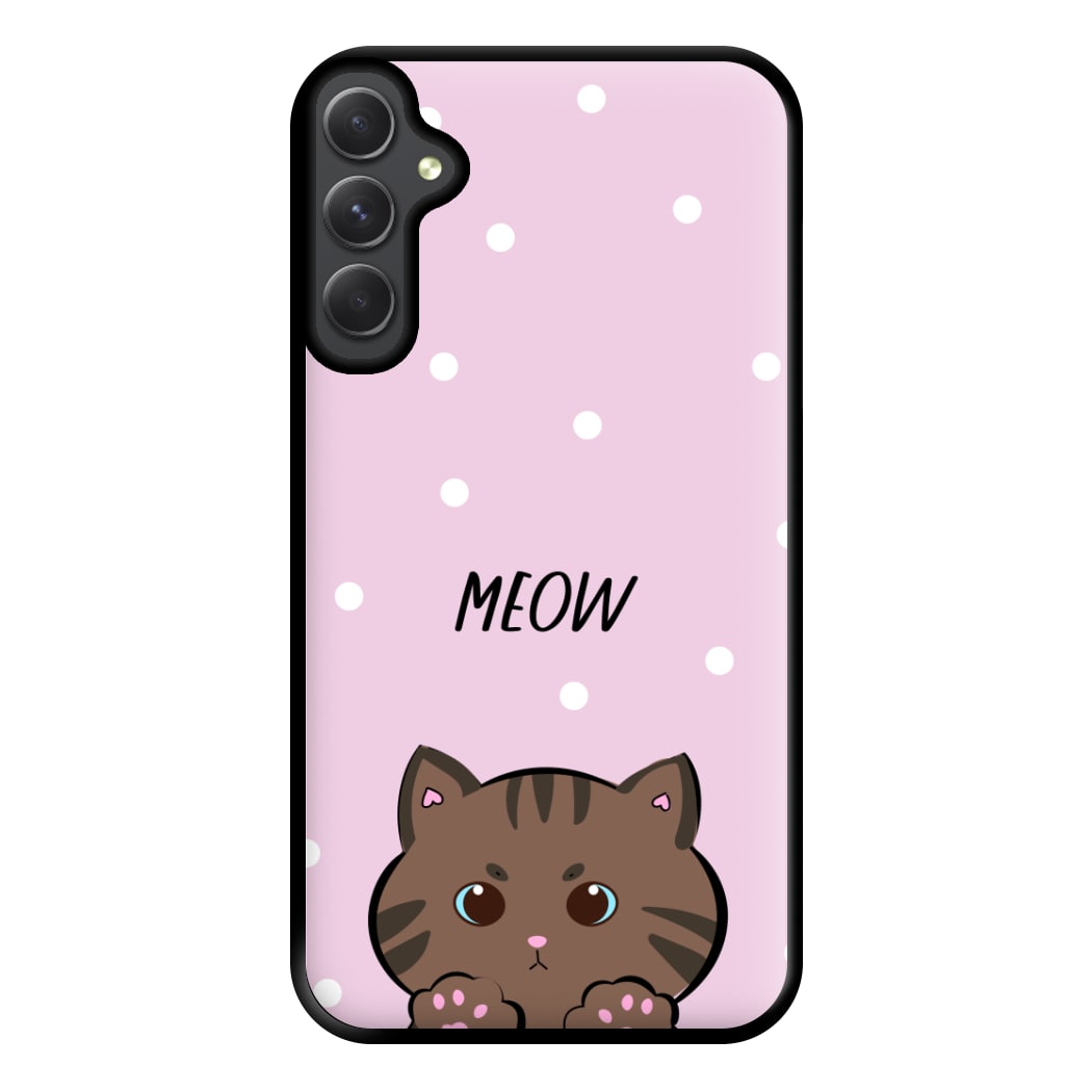 Meow Purple - Cats Phone Case for Galaxy A54