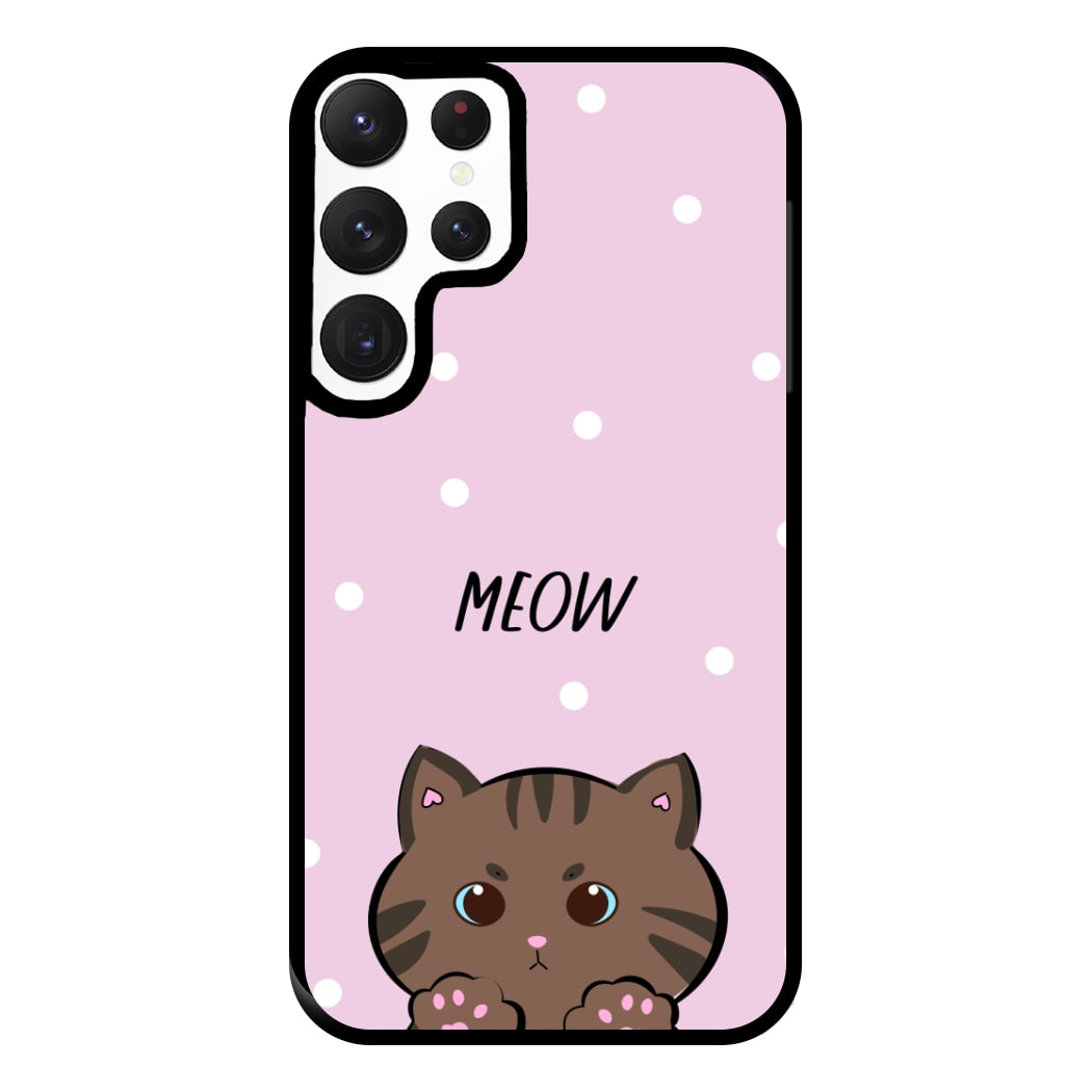 Meow Purple - Cats Phone Case for Galaxy S22 Ultra