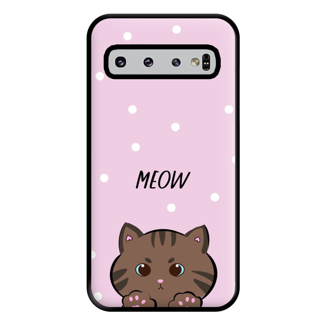 Meow Purple - Cats Phone Case for Galaxy S10 Plus