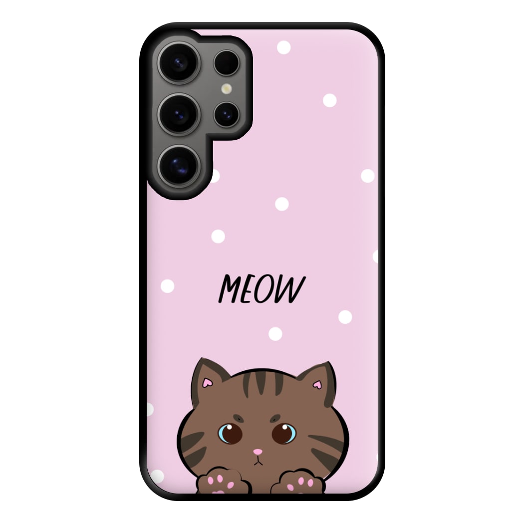 Meow Purple - Cats Phone Case for Galaxy S24 Ultra