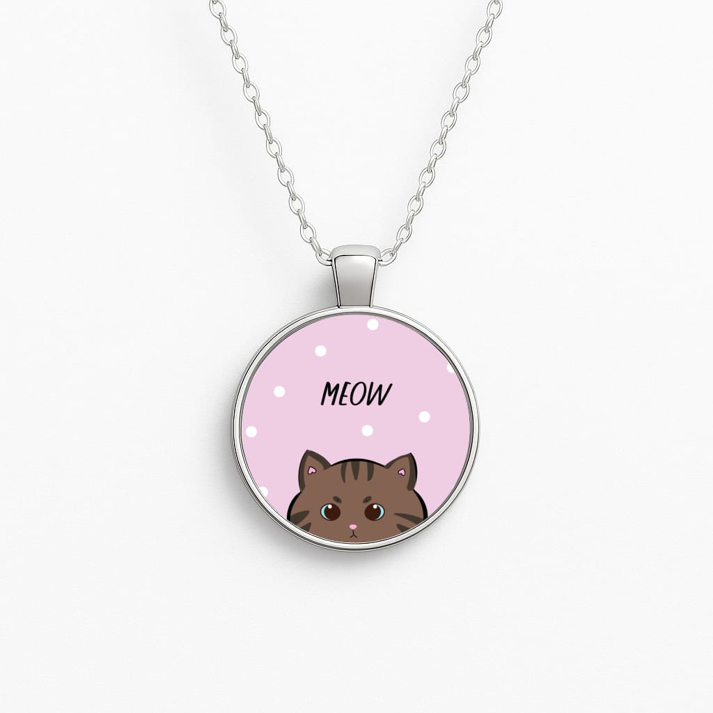 Meow Purple - Cats Necklace