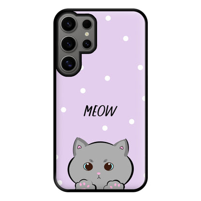 Grey Kitty - Cats Phone Case for Galaxy S24 Ultra