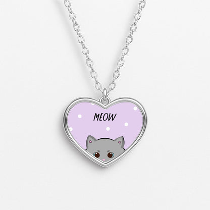 Grey Kitty - Cats Necklace