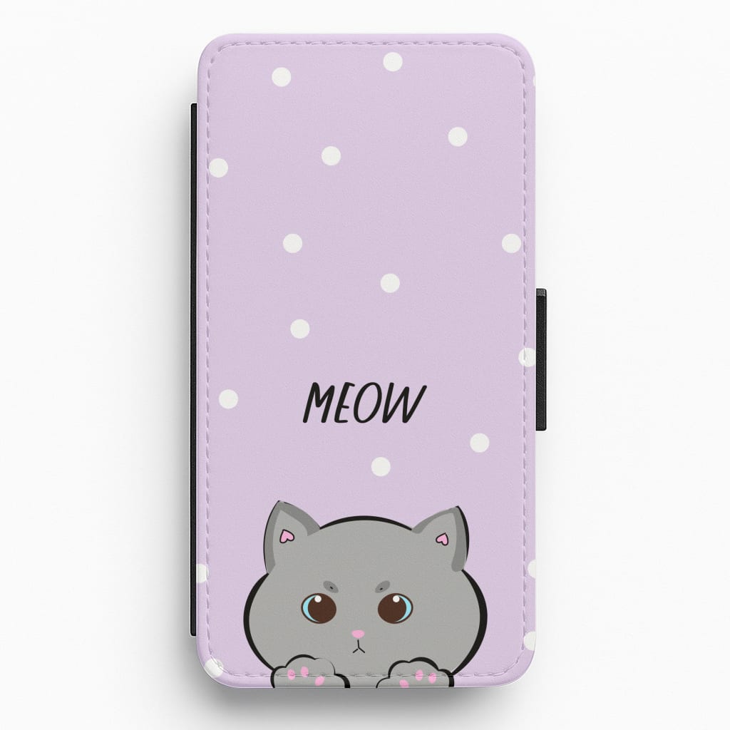 Grey Kitty - Cats Flip / Wallet Phone Case