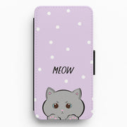 Grey Kitty - Cats Flip / Wallet Phone Case 1