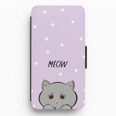 Grey Kitty - Cats Flip / Wallet Phone Case