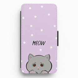 Grey Kitty - Cats Flip / Wallet Phone Case