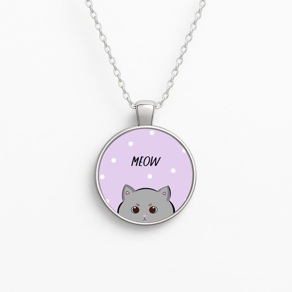 Grey Kitty - Cats Necklace