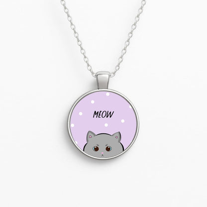 Grey Kitty - Cats Necklace