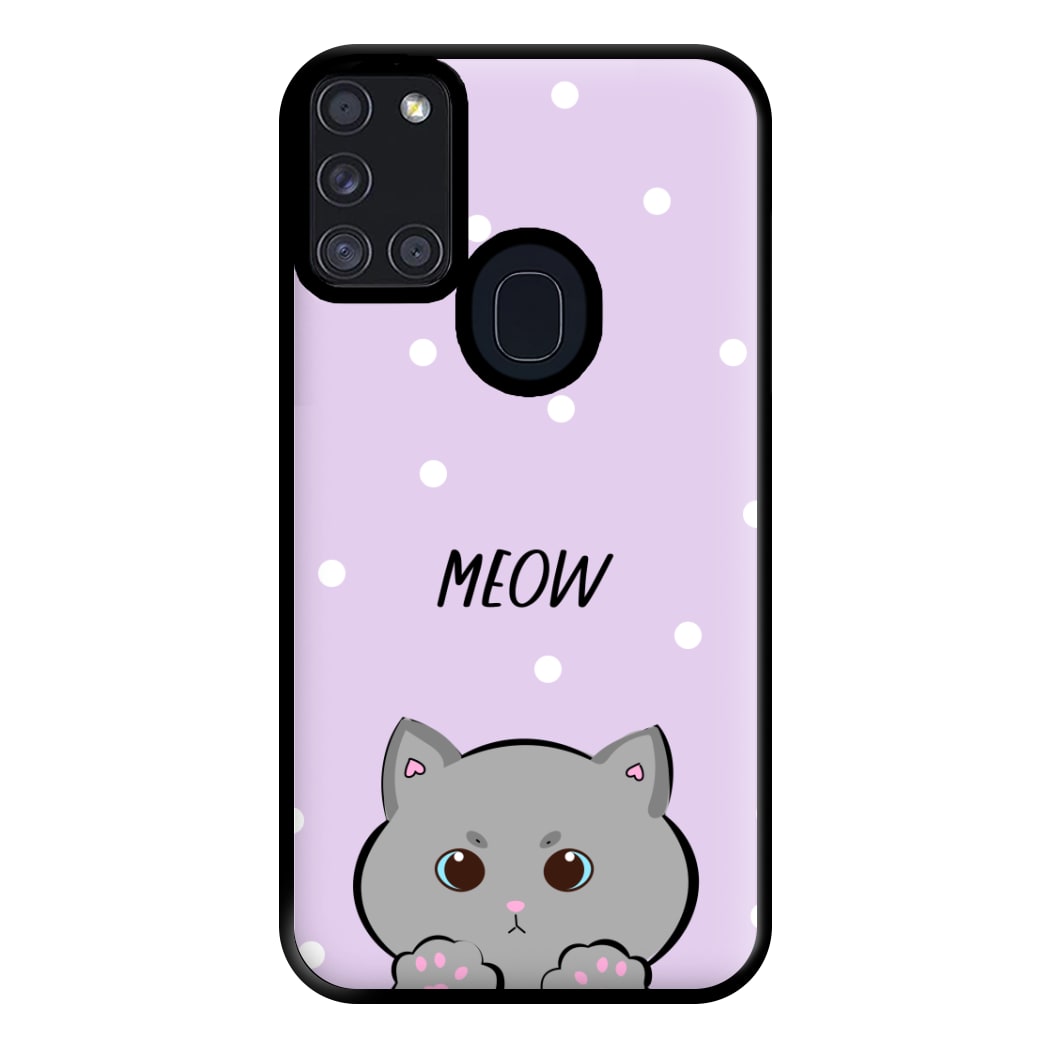 Grey Kitty - Cats Phone Case for Galaxy A21s