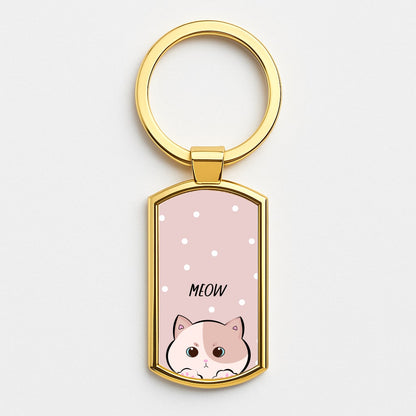 Pale Cat - Cats Gold Keyring