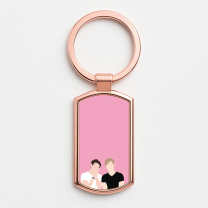 Selfie - S & C Rose Gold Keyring
