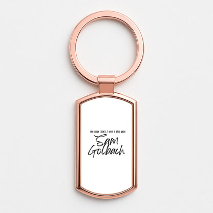 Date With Sam - S & C Rose Gold Keyring