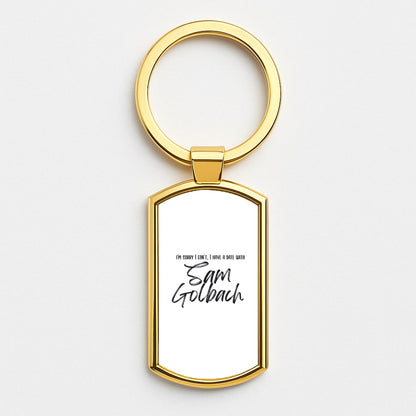 Date With Sam - S & C Gold Keyring
