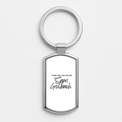 Date With Sam - S & C Silver Keyring