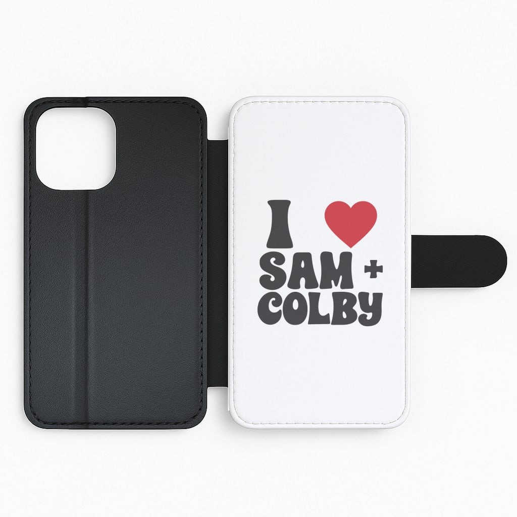 I Love S & C Flip Phone Case