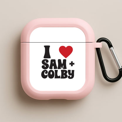 I Love S & C Pink AirPods Case