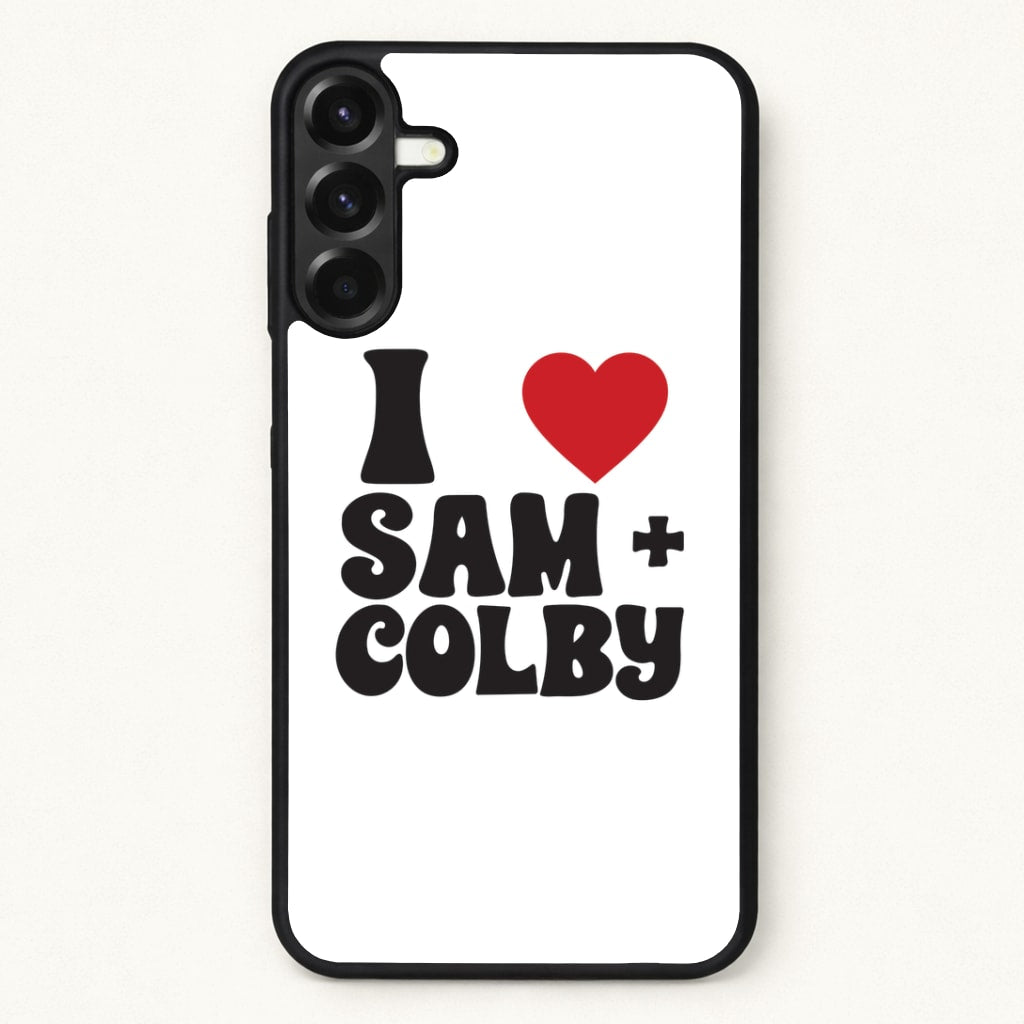 I Love S & C Phone Case for Galaxy A37