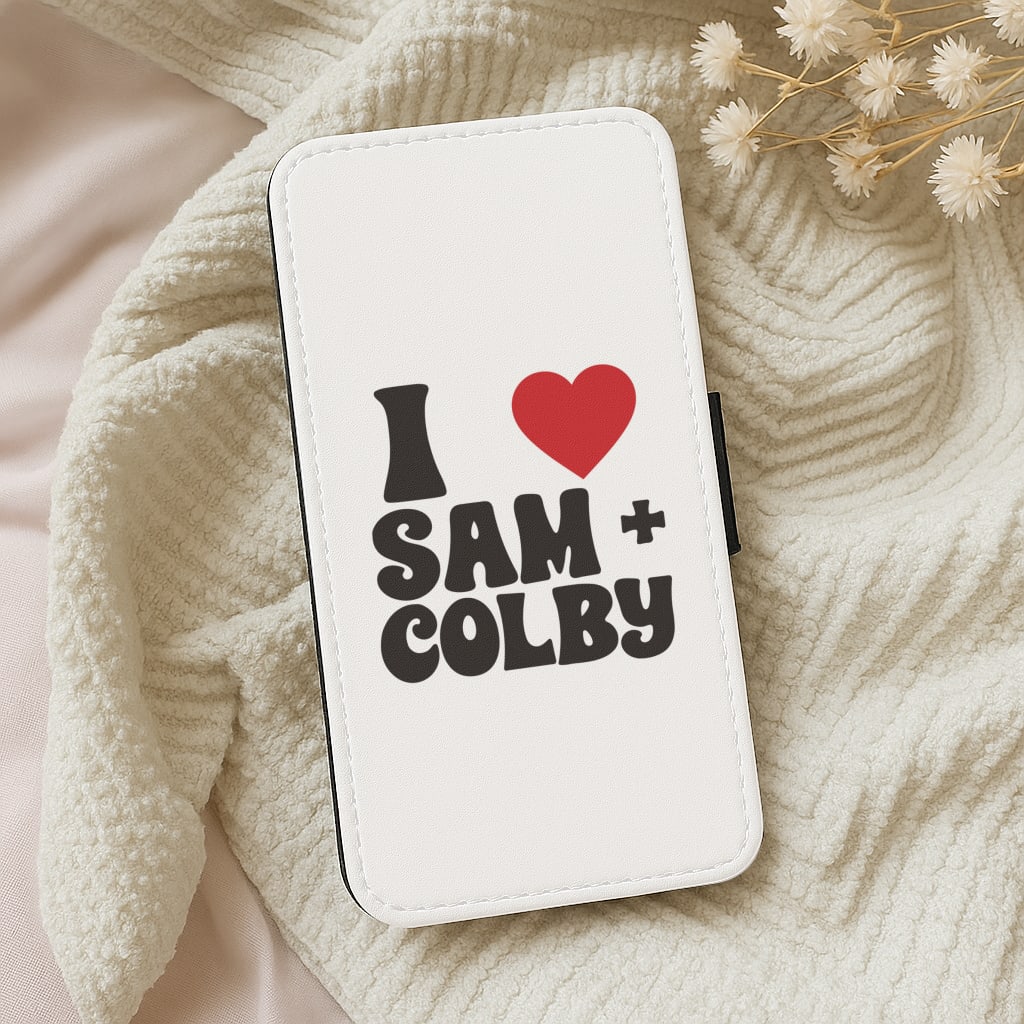 I Love S & C Wallet Phone Case