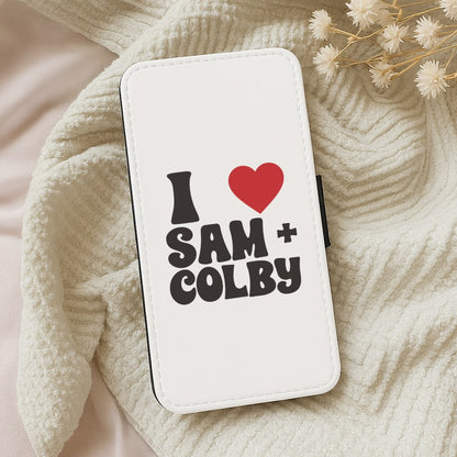 I Love S & C Wallet Phone Case