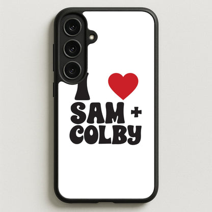 I Love S & C Phone Case for Galaxy S25FE