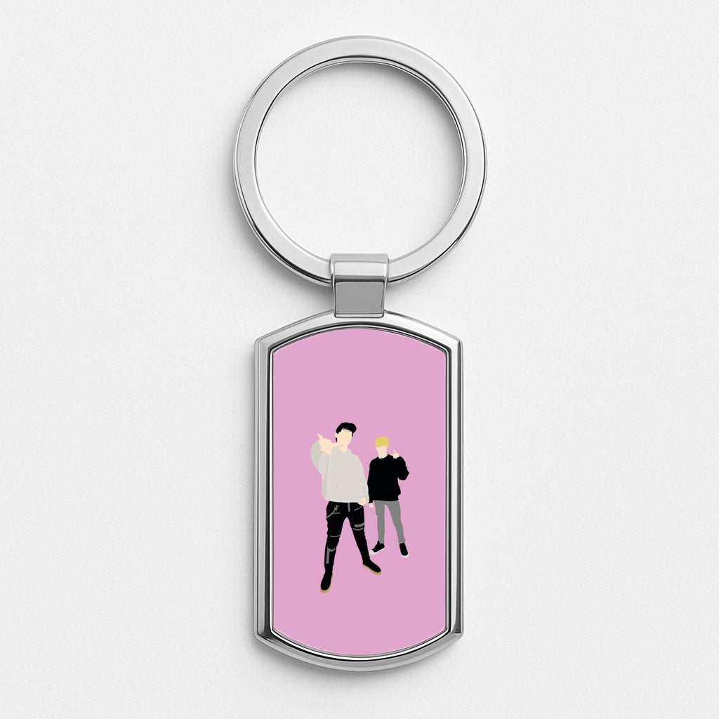 Standing - S & C Silver Keyring