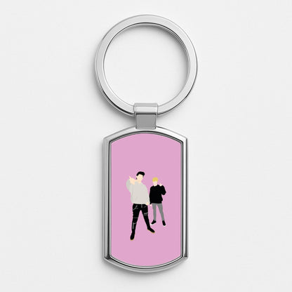 Standing - S & C Silver Keyring