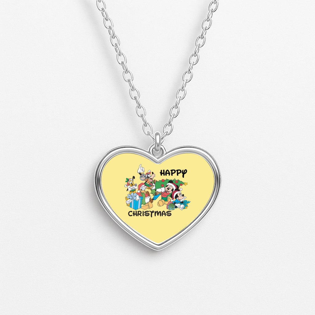 Fairytale Happy Christmas Heart Necklace