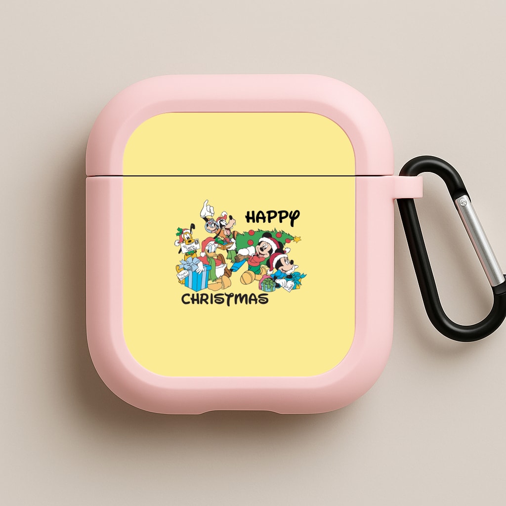 Fairytale Happy Christmas Pink AirPods Case
