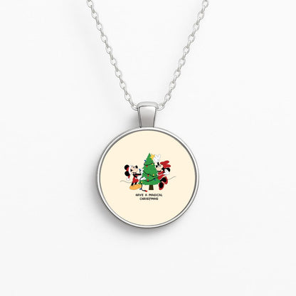 Festive Fairytale Mice - Christmas Circle Necklace