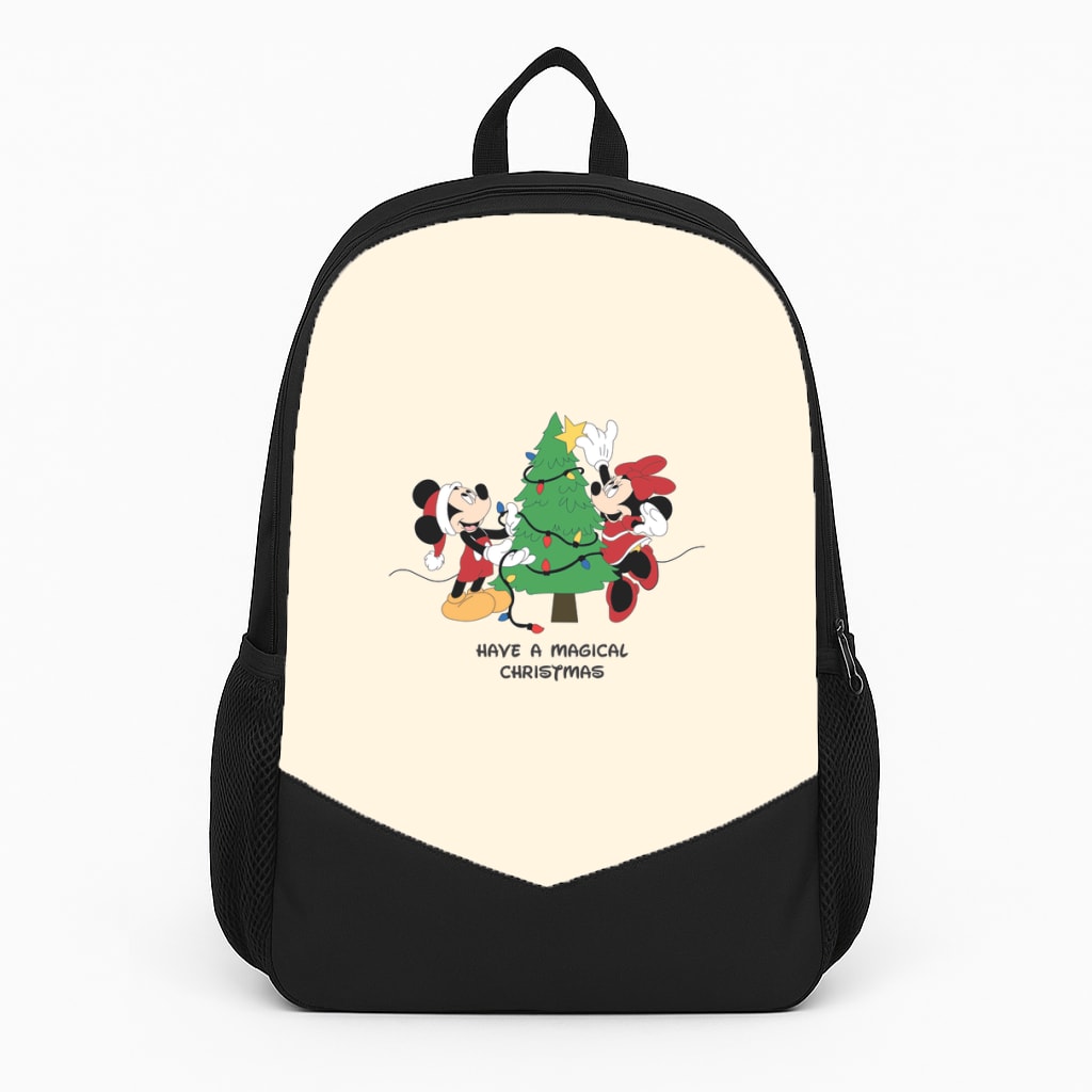 Festive Fairytale Mice - Christmas Large Backpack