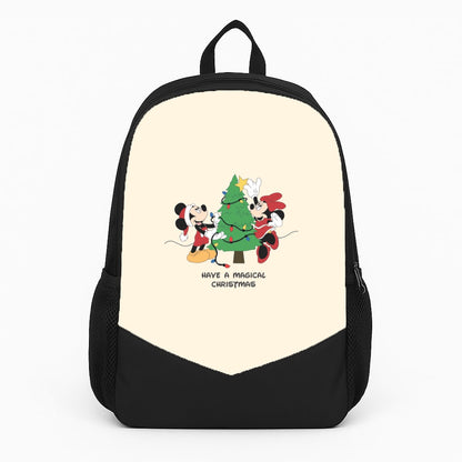 Festive Fairytale Mice - Christmas Large Backpack