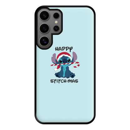 Happy Blue Alienmas - Christmas Phone Case for Galaxy S24 Ultra