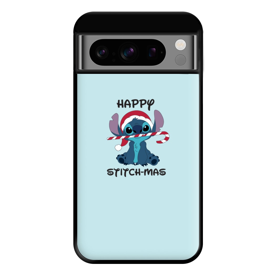 Happy Blue Alienmas - Christmas Phone Case for Google Pixel 8 Pro