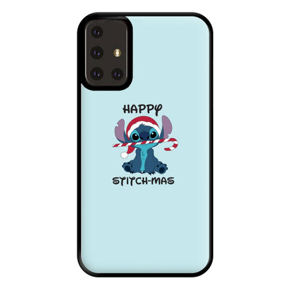 Happy Blue Alienmas - Christmas Phone Case for Galaxy A71