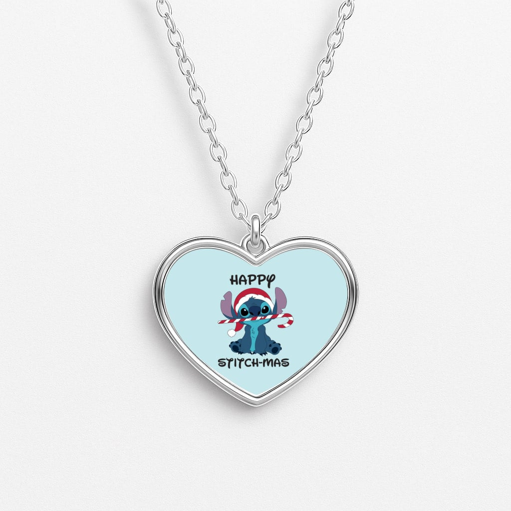Happy Blue Alienmas - Christmas Necklace