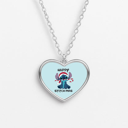 Happy Blue Alienmas - Christmas Necklace